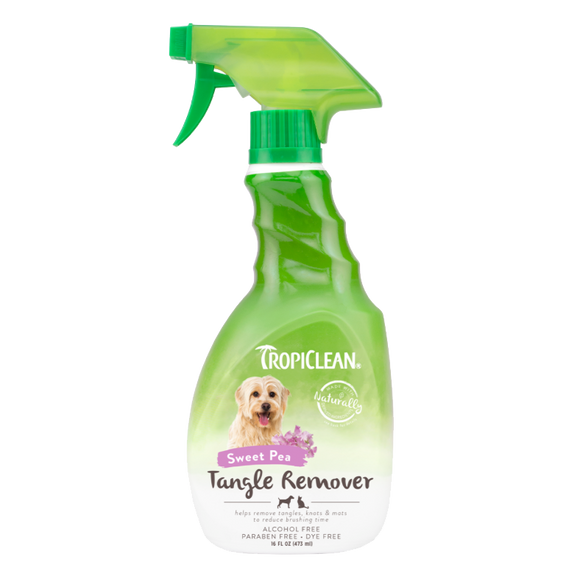 TropiClean Sweet Pea Tangle Remover Spray for Pets (16oz)
