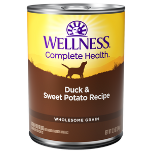 [WN-CanDuck] Wellness Complete Health Pate Duck & Sweet Potato Canned Food for Dogs (12.5oz)