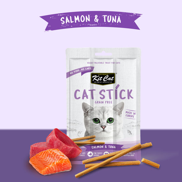 Kit Cat Grain Free Cat Stick - Salmon & Tuna (3 sticks)