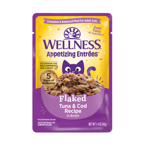 Wellness Appetizing Entrees Flaked Tuna & Cod Recipe Wet Cat Food (1.4oz)