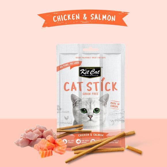 Kit Cat Grain Free Cat Stick - Chicken & Salmon (3 sticks)