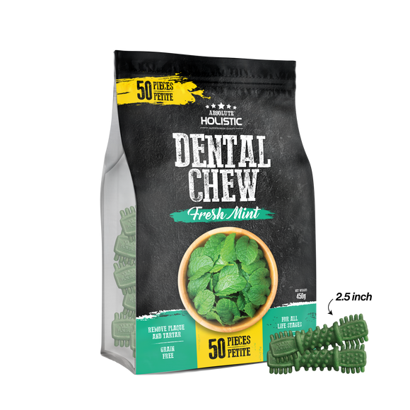 Absolute Holistic Mint Dog Dental Chew Jumbo Pack for Dogs (2 sizes)