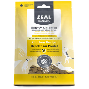 Zeal Canada Gently Air-Dried Chicken Recipe Dry Dog Food [Wt : 1lb/454 g]