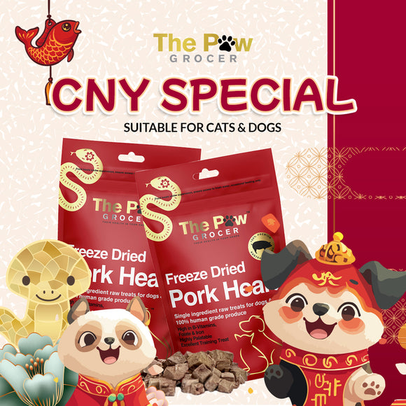 The Paw Grocer - Freeze Dried Pork Heart Lunar New Year Limited Cat & Dog Treats [Wt : 50g]