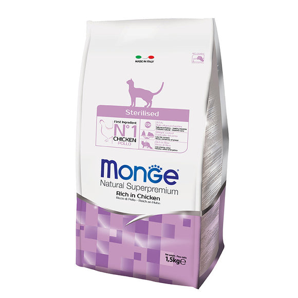 Monge Superpremium Natural Sterilised Cat Food (1.5kg)