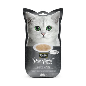Kit Cat Purr Puree Plus+ Joint Care Treats for Cats (Tuna & Glucosamine) 4 x 15g sachets