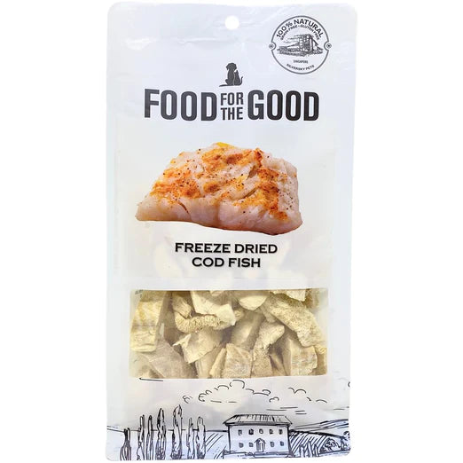 Food For The Good Cod Fish Freeze-Dried Treats for Dogs & Cats (50g)