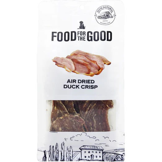Food For The Good Duck Crisp Air-Dried Treats for Dogs & Cats (100g)