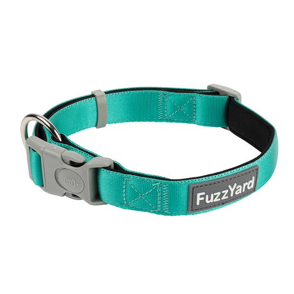 Fuzzyard Plain Collar - Lagoon (3 sizes)