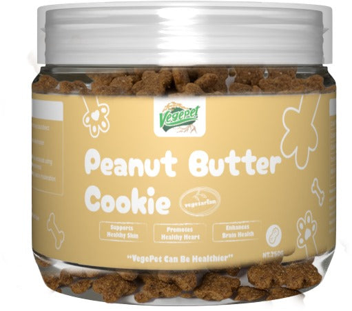 Vegepet Oven Baked Cookies Treats for Dogs (250g) - Peanut Butter