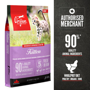 Orijen Kitten Dry Food (3 sizes)