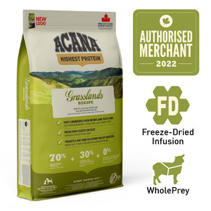 ACANA Regionals Freeze-Dried Infused Grasslands Dog Dry Food (2 sizes)