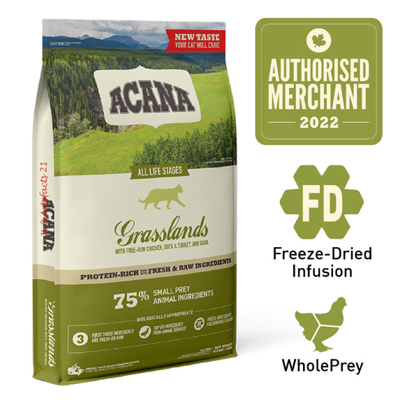 ACANA Regionals Freeze-Dried Infused Grasslands Cat Dry Food (2 Sizes)