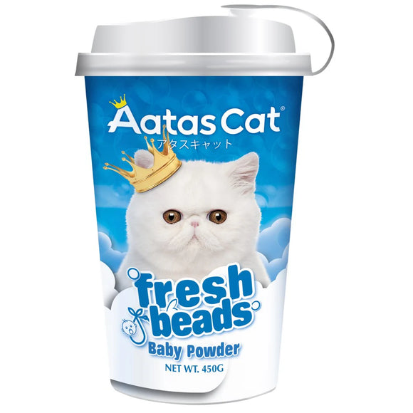 Aatas Cat Litter Deodorising Fresh Beads (Baby Powder) 450g