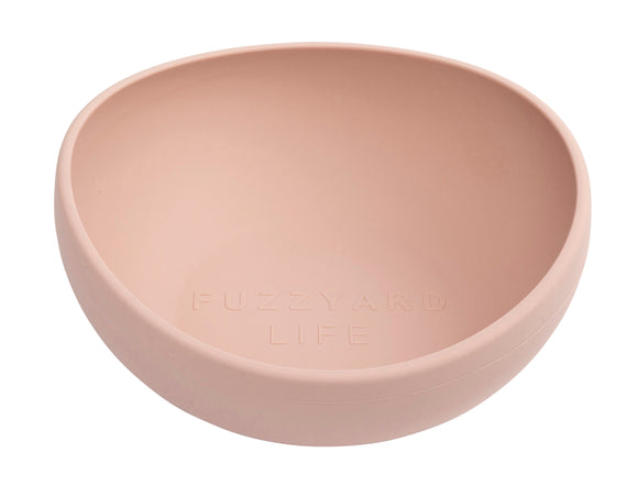 Fuzzyard Silicone Dog Feeding Bowl (Soft Blush) 3 sizes