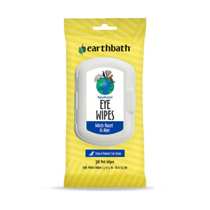 Earthbath Eye Wipes - Hypoallergenic, Witch Hazel & Aloe for Pets (30 wipes (7" x 5")