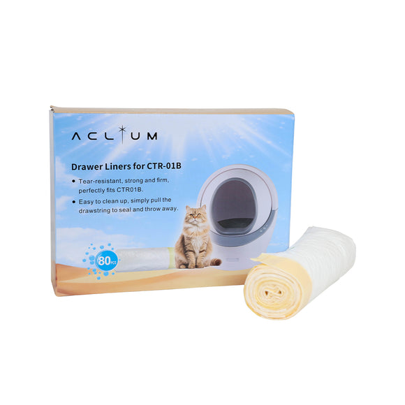 [AC-A-17] Aclium Drawer Liners for Self-Cleaning Cat Toilet CTR-01B (80 pieces)