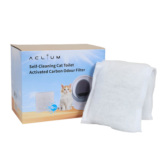 [AC-A-30] Aclium Activated Carbon Odor Filter for Self-Cleaning Cat Toilet CTR-01B (6 pieces)