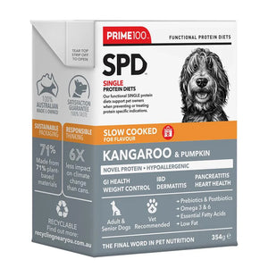 Prime100 SPD Slow Cooked Kangaroo & Pumpkin Wet Dog Food (354g)