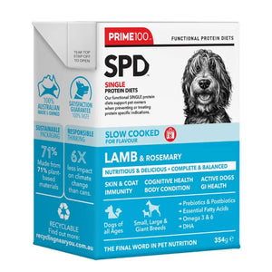 Prime100 SPD Slow Cooked Lamb & Rosemary Potato Wet Dog Food (354g)