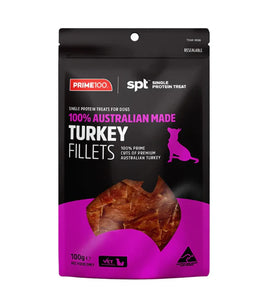 Prime100 SPT Single Protein Treats for Dogs (Turkey Fillets) 100g