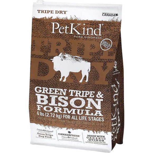 Petkind Green Tripe & Bison Grain-Free Dry Dog Food (2 sizes)