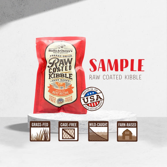 [Sample Size] Stella & Chewy’s Freeze-Dried Grass-Fed Beef Raw Coated Kibble for Dog