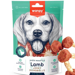 Wanpy Dog Oven-Roasted Lamb Jerky Dumbell (100g)