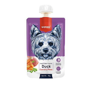 Wanpy Tasty Meat Paste Duck Carrot & Pea for Dogs (90g)