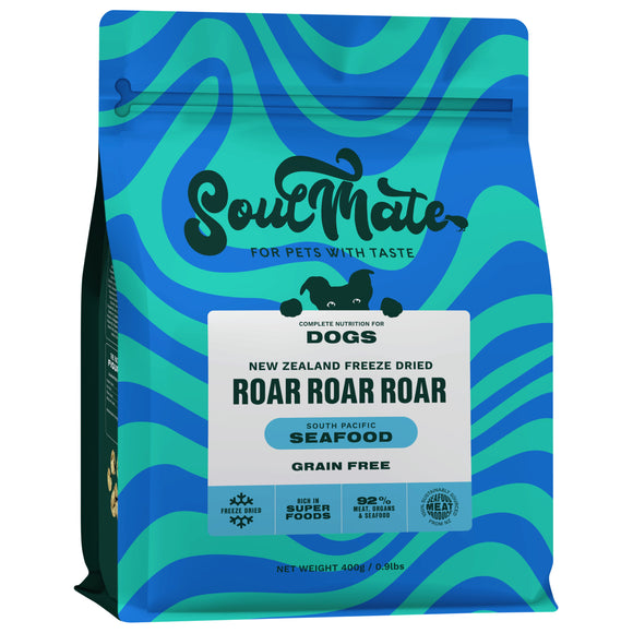 SoulMate Roar Roar Roar South Pacific Seafood Freeze Dried Dog Food (2 sizes)