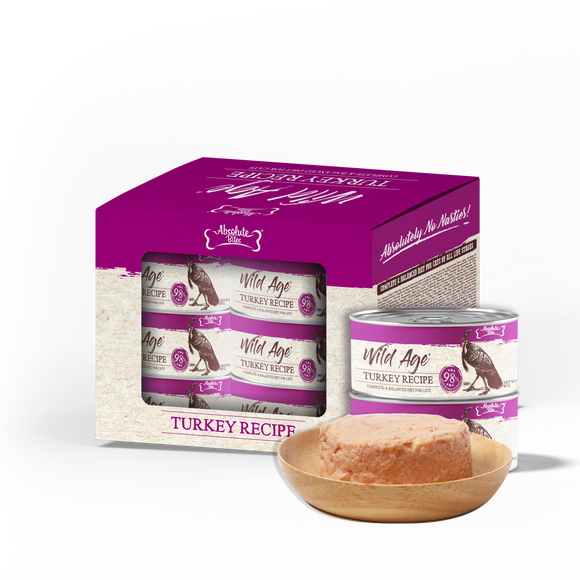 Absolute Bites Wild Age Complete & Balanced Diet Canned Cat Food - Tur ...