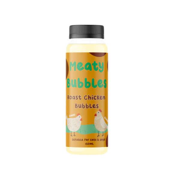 Meaty Bubbles - Roast Chicken Flavour Playtime Toy for Dogs & Cats (150ml)