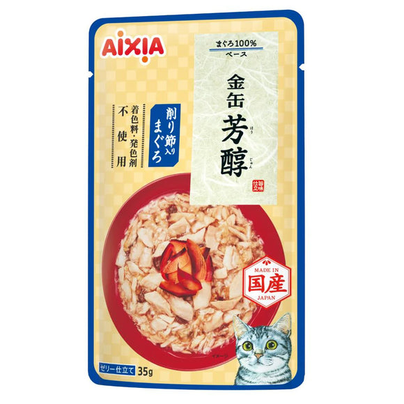 [Bundle of 12] Aixia Kin-Can Rich Tuna With Dried Skipjack Pouch Cat Food (35g)