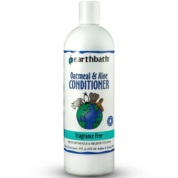 Earthbath Oatmeal & Aloe Fragrance Free Conditioner for Dogs & Cats (2 sizes)