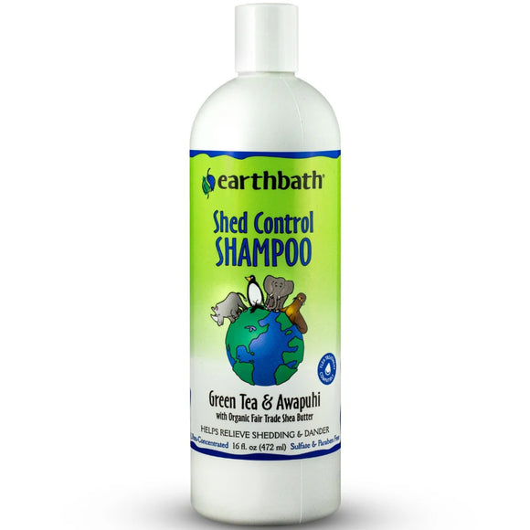 Earthbath Green Tea & Awapuhi Shed Control Shampoo for Dogs & Cats (2 sizes)