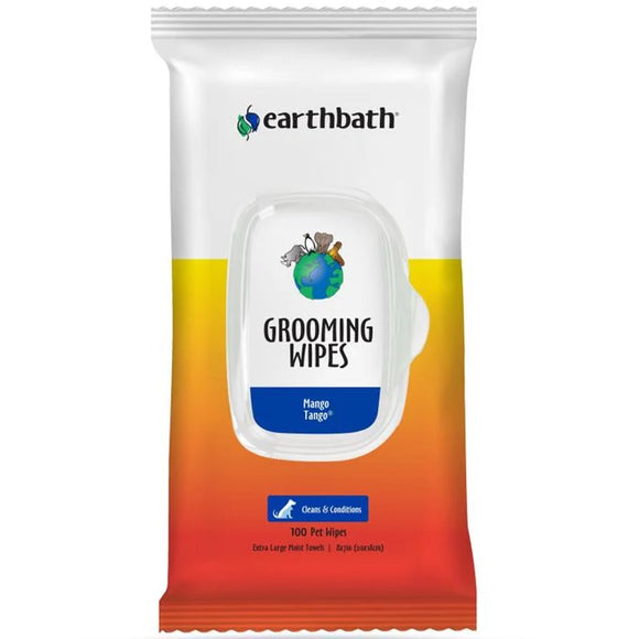 Earthbath Cleans & Conditions (Mango Tango) Grooming Wipes (100pc)