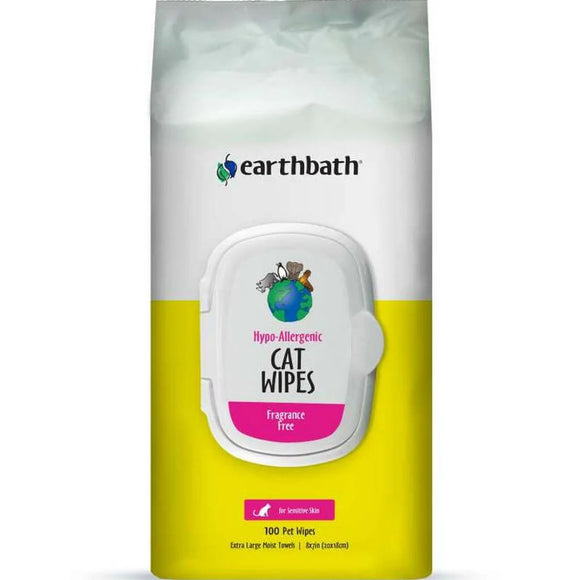 Earthbath Hypo-Allergenic Cat Wipes (100pc)