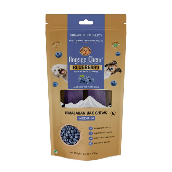 Dogsee Dog Cheese Treats Blueberry Medium Bars (100g)
