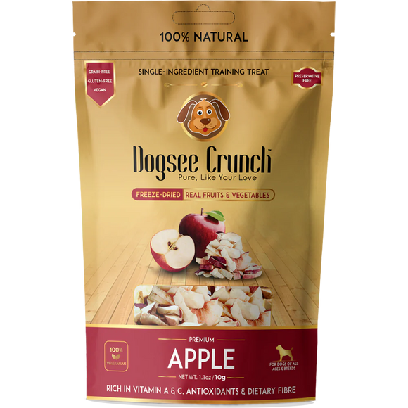 Dogsee Dog Crunch Single-Ingredient Training Treat Freeze-Dried Apple (10g)