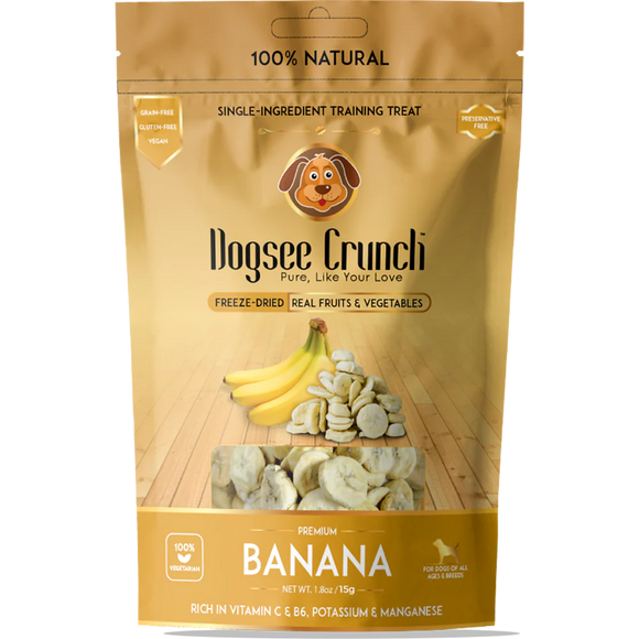 Dogsee Dog Crunch Single-Ingredient Training Treat Freeze-Dried Banana (15g)