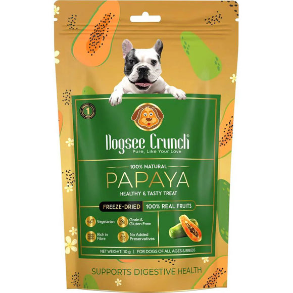 Dogsee Dog Crunch Single-Ingredient Training Treat Freeze-Dried Papaya (10g)