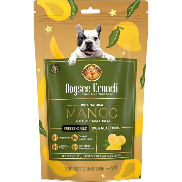 Dogsee Dog Crunch Single-Ingredient Training Treat Freeze-Dried Mango (10g)