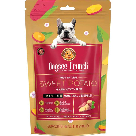 Dogsee Dog Crunch Single-Ingredient Training Treat Freeze-Dried Sweet Potato (15g)