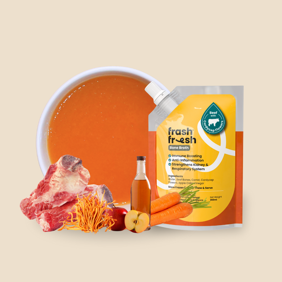 Frashfresh Health Broth For Dogs & Cats (Beef with Cordyceps Flowers) 260ml