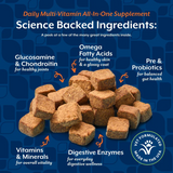 NaturVet All-In-One (4-IN-1 Support) Soft Chews Supplement For Dogs & Cats (Size: 60 ct)