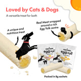 Food for the Good Freeze Dried Egg Roll Treats for Dogs & Cats - Salmon with Egg Yolk (8x8g)