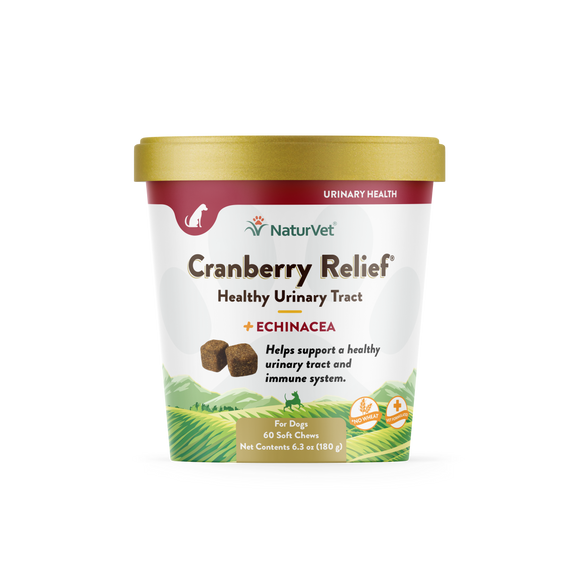 NaturVet Cranberry Relief Plus Echinacea Soft Chews (60ct/6.3oz/180g)