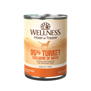 [WN-95Turkey] Wellness Grain-Free Ninety-Five Percent Turkey Mixer or Topper Canned Food for Dogs (13.2oz)