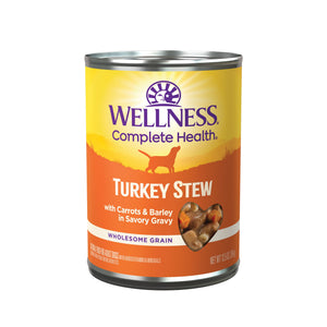 [WN-STTurk] Wellness Wholesome Grain Turkey Stew with Carrots & Barley in Savory Gravy Canned Food for Dogs (12.5oz)