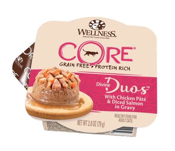 Wellness Core Signature Select Grain Free Divine Duos with Chicken & Salmon in Gravy Wet Food for Cats (2.8oz)